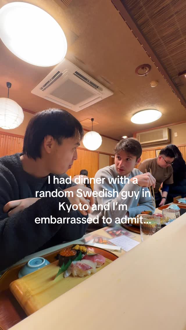 dinner with a random swedish guy in kyoto